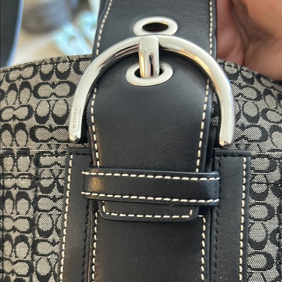 Coach Black and Gray Jacquard Tote - Picture 2 of 7